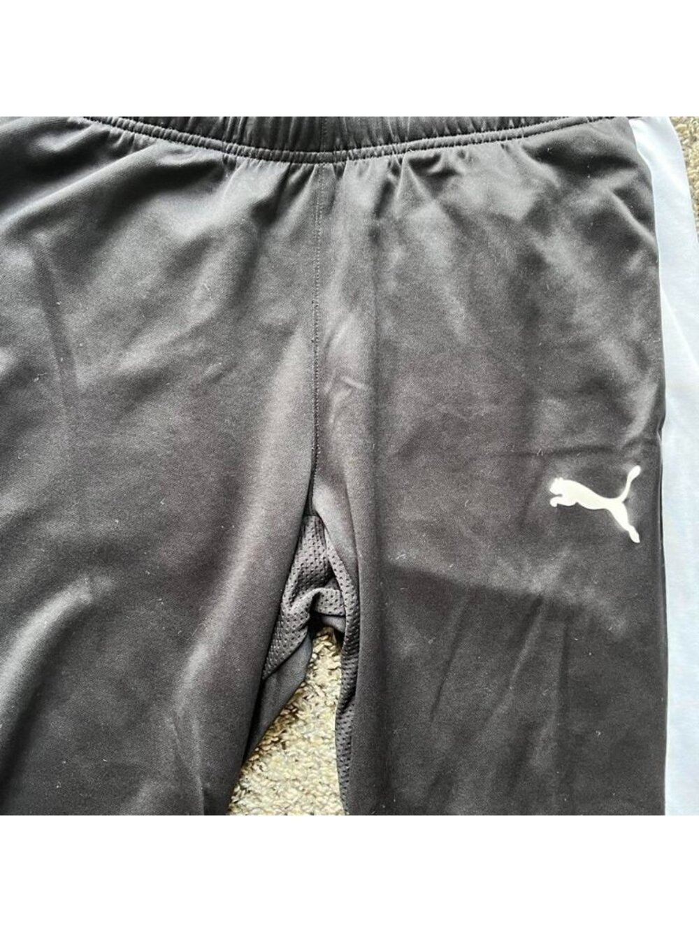 Puma Men's Black White Medium Track Pants Athletic Gym Sporty Training Running - Picture 2 of 7